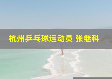 杭州乒乓球运动员 张继科